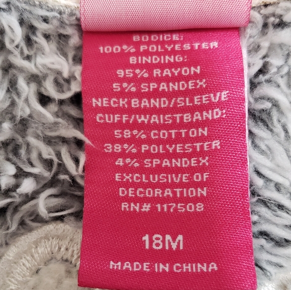 Disney Minnie Mouse Toddler Fleece Jacket Grey Size 18 Month - Picture 9 of 16